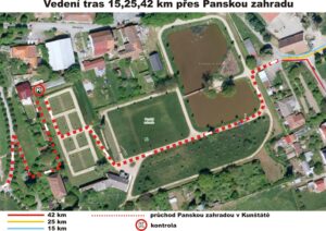 Vedení tras přes Panskou zahradu